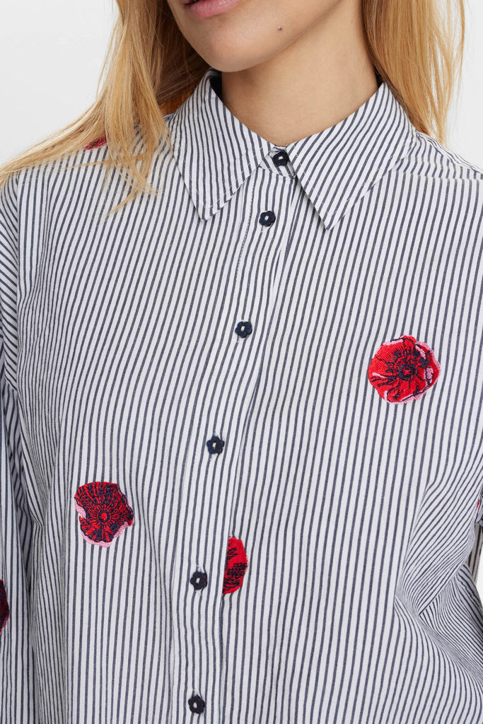Numph Tillie long Sleeved Shirt Dark Sapphire