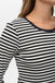 Numph Long Sleeved Striped Top - Caviar