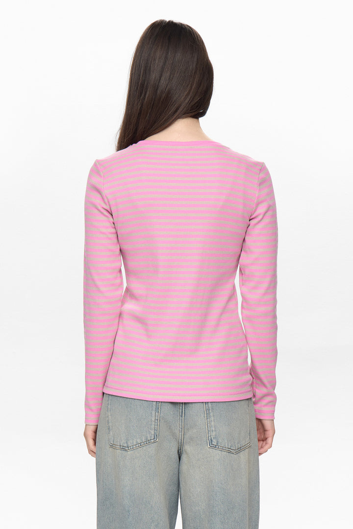 Numph NUMELANY Long Sleeved T-shirt - Fuchsia Pink