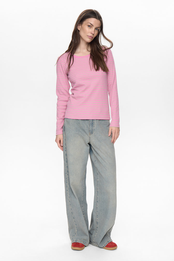 Numph NUMELANY Long Sleeved T-shirt - Fuchsia Pink