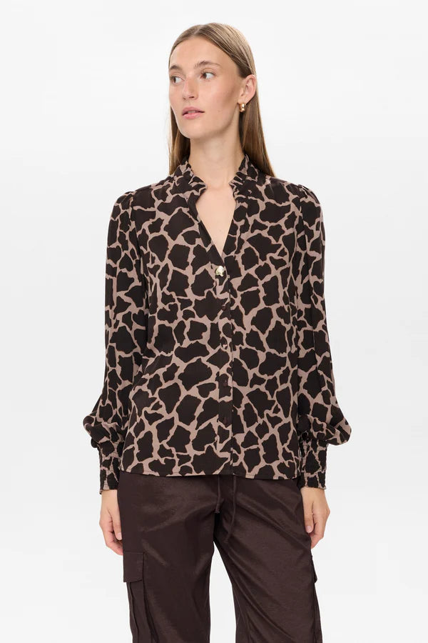 Numph Hana Shirt- Black Coffee