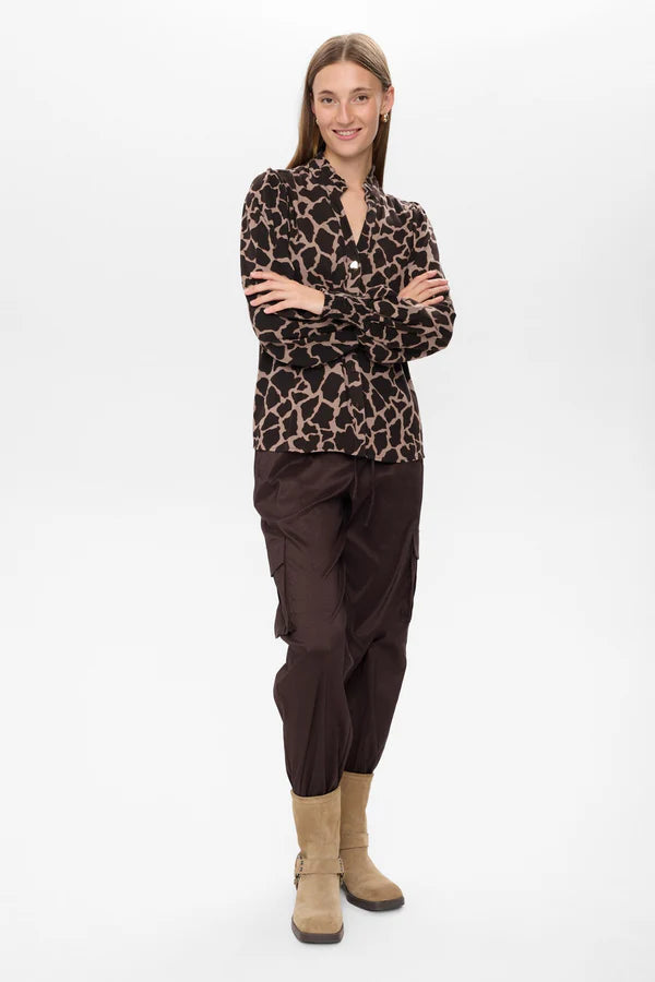 Numph Hana Shirt- Black Coffee