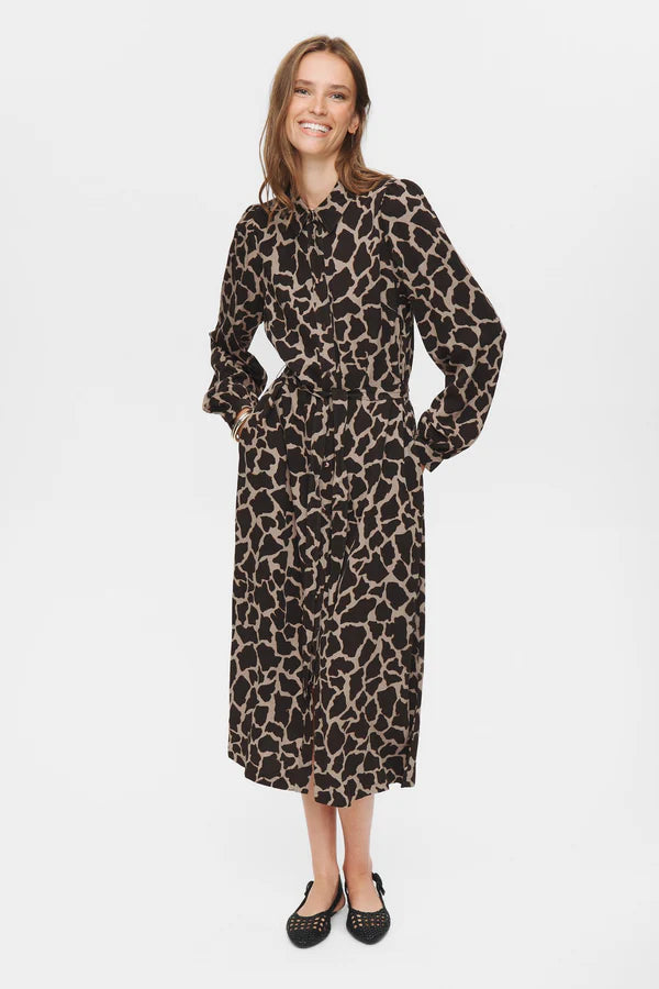 Numph Hana Shirt Dress- Black Coffee