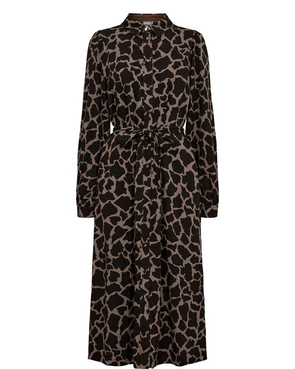 Numph Hana Shirt Dress- Black Coffee
