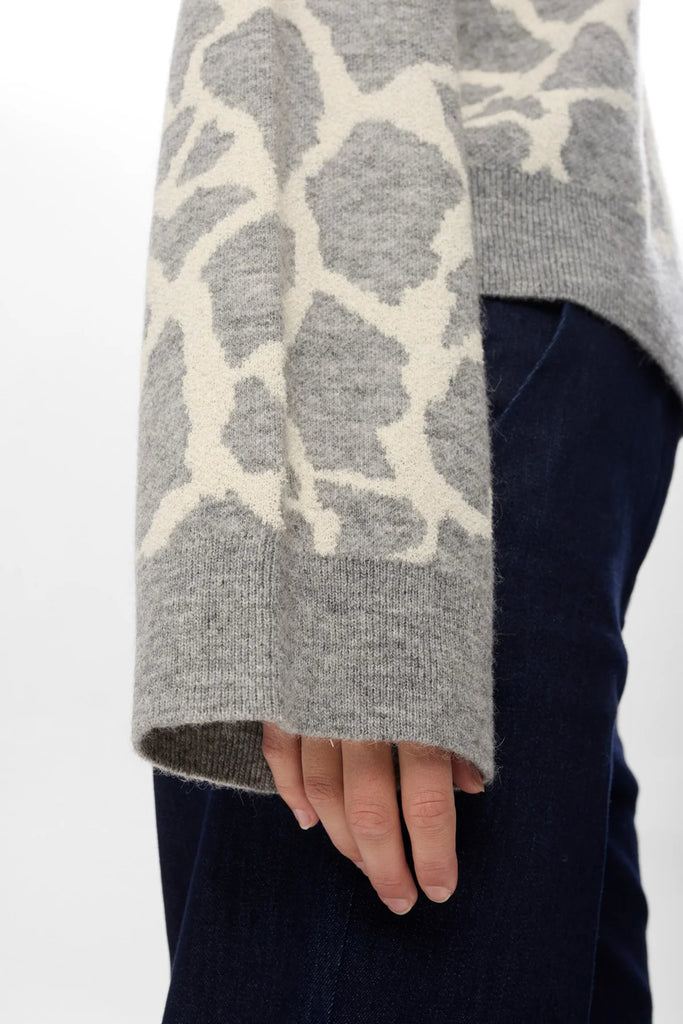 Numph Grif Pullover 0517 Medium Grey Mel