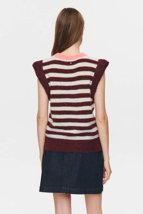 Numph Ciara Riette Stripe Vest 2721 Winetasting