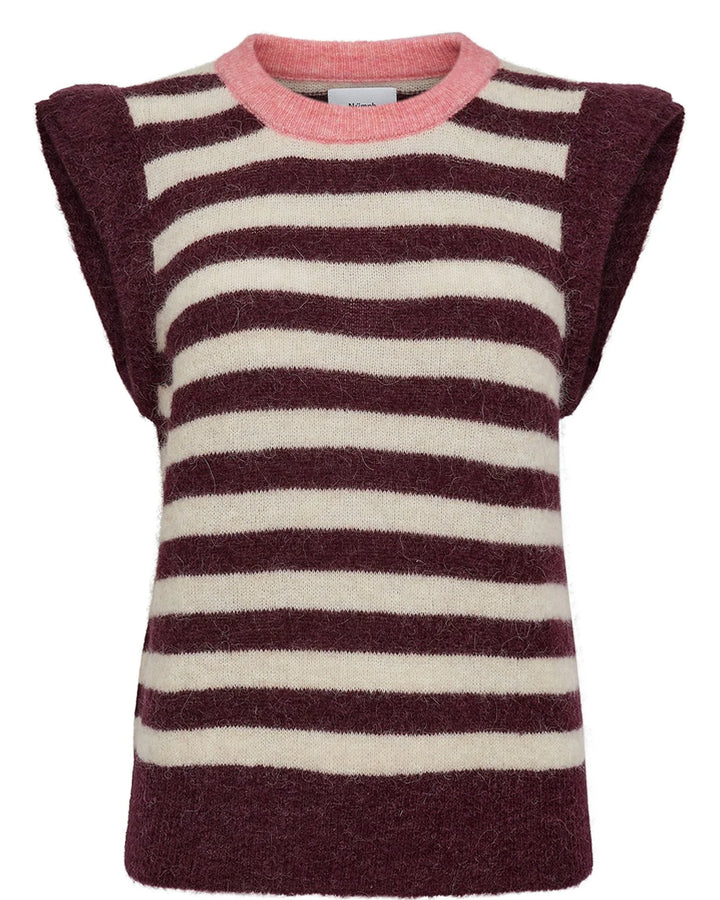 Numph Ciara Riette Stripe Vest 2721 Winetasting