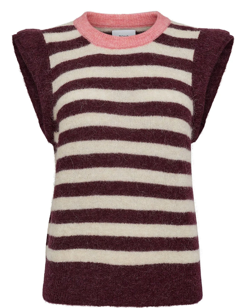 Numph Ciara Riette Stripe Vest 2721 Winetasting