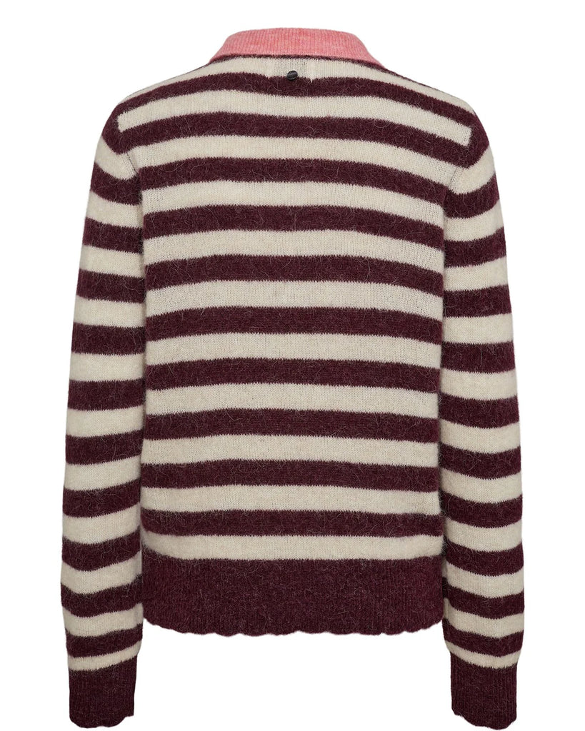 Numph Ciara Riette Strip Pullover 2721 Winetasting