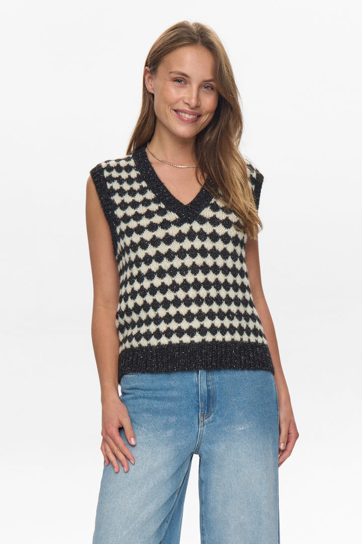 Numph Bila Knit Vest - Caviar