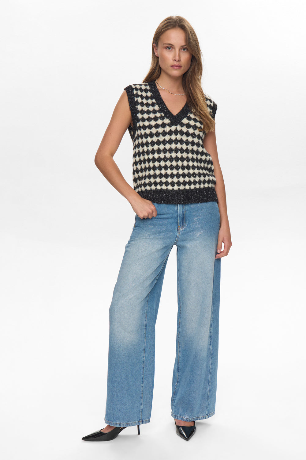 Numph Bila Knit Vest - Caviar