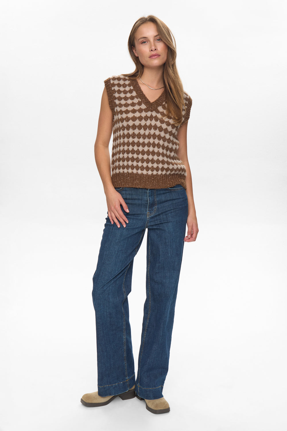 Numph Bila Knit Vest - Emperador