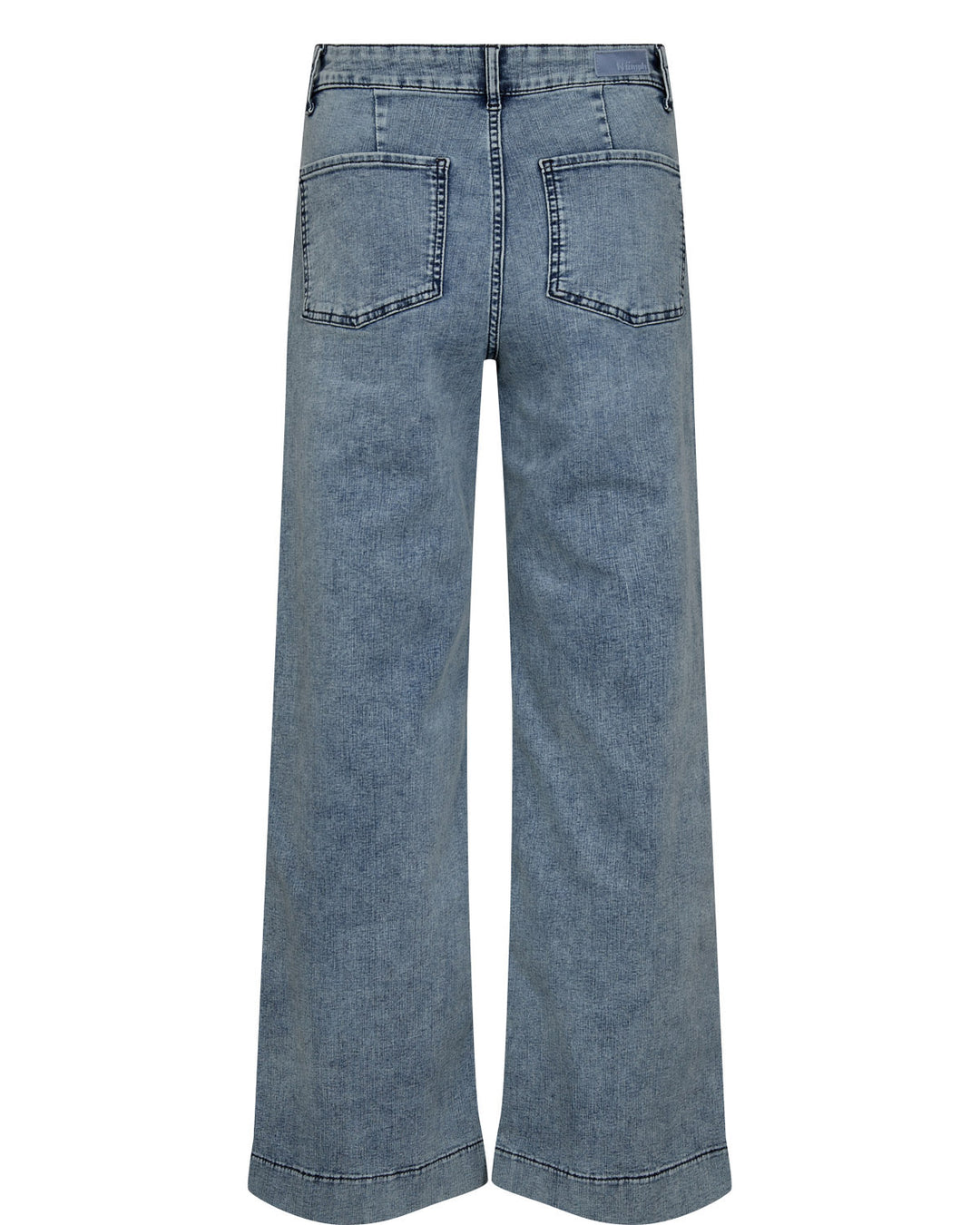 Numph Nuparis High Rise Wide Leg Acid Jeans- Light Blue Denim