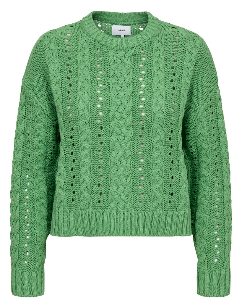 Numph NUREMI Knit Pullover - Vibrant Green