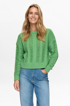 Numph NUREMI Knit Pullover - Vibrant Green