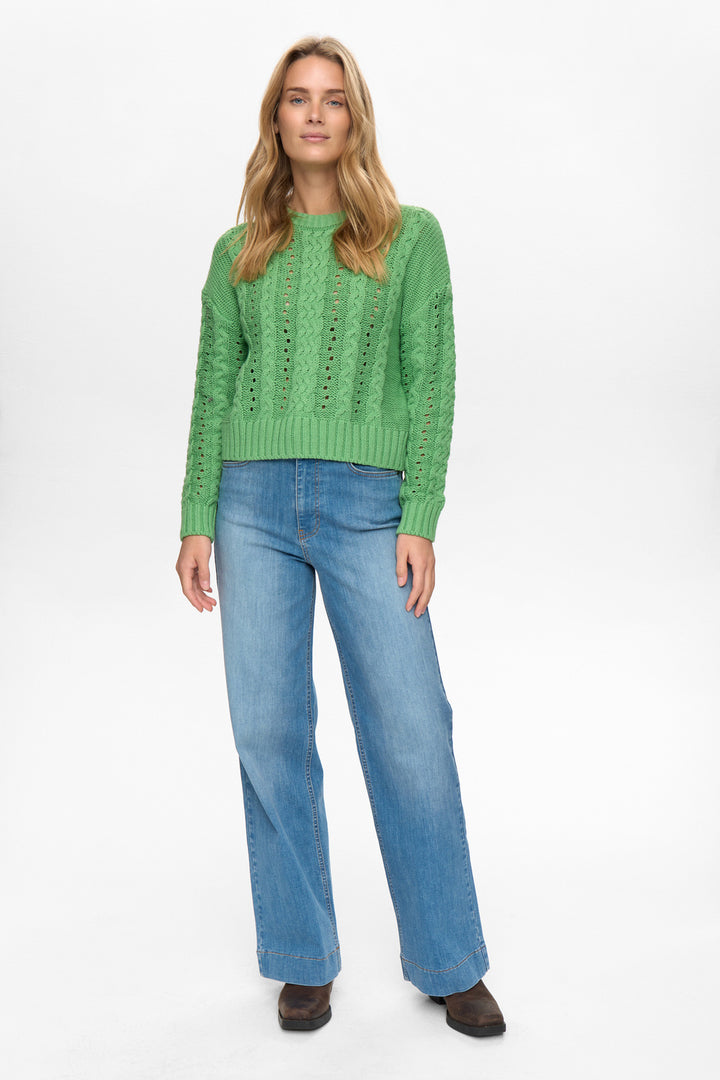 Numph NUREMI Knit Pullover - Vibrant Green