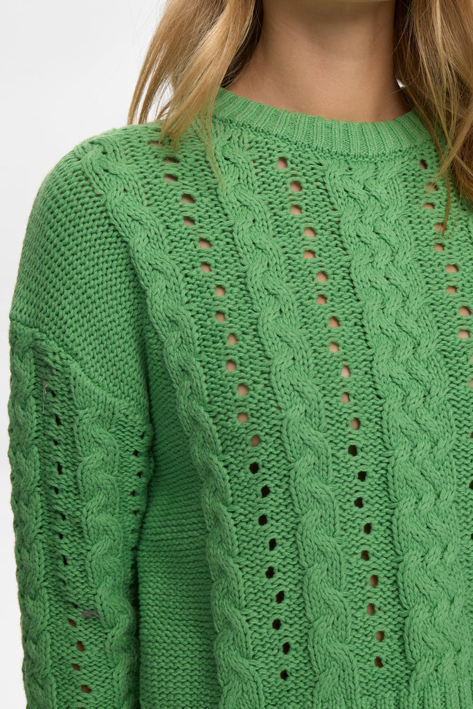 Numph NUREMI Knit Pullover - Vibrant Green