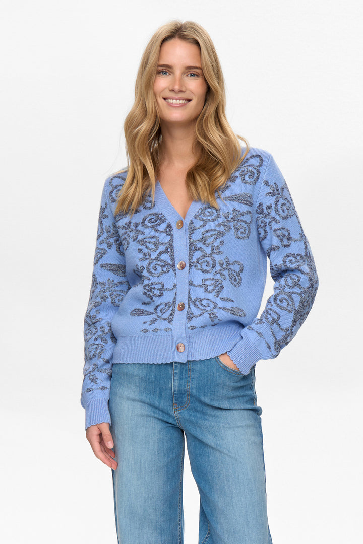 Numph NUSEDIA Cardigan - Hydrangea