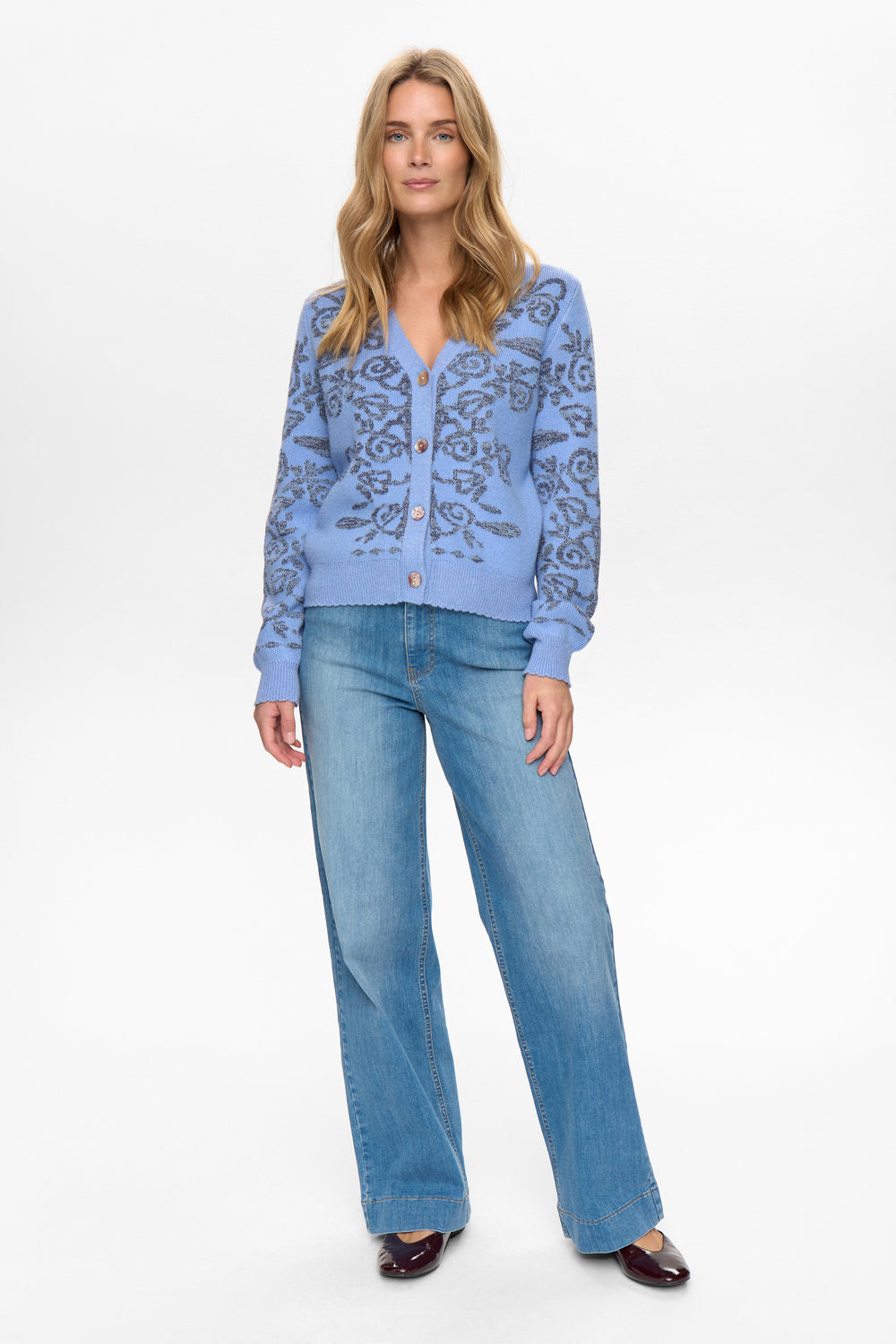 Numph NUSEDIA Cardigan - Hydrangea