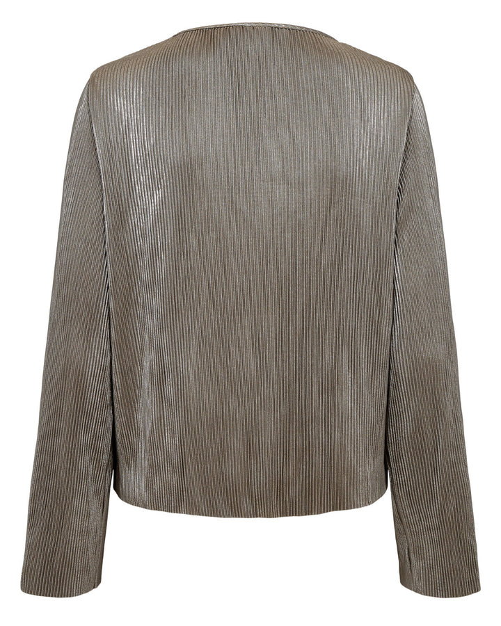 Numph Jiva Cropped Blouse - Champagne