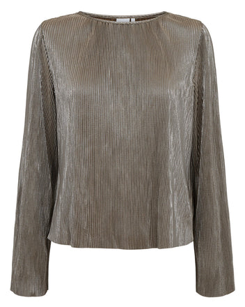 Numph Jiva Cropped Blouse - Champagne