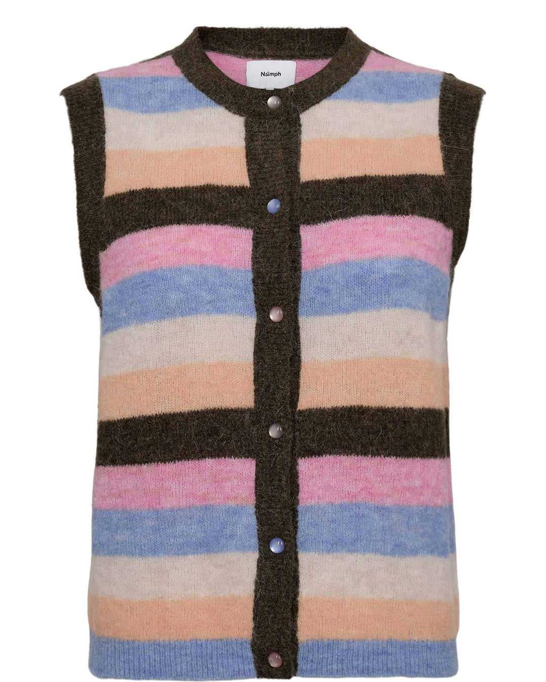 Numph Nuriette Stripy Vest - Sea Turtle
