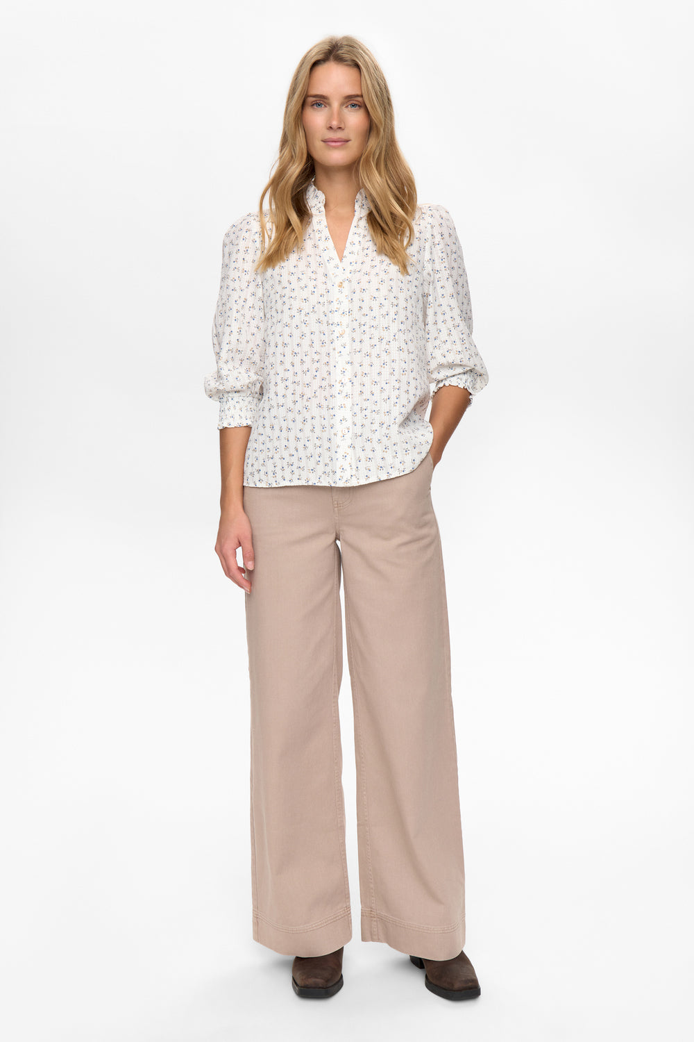 Numph NUFENJA Shirt- Gray Blue