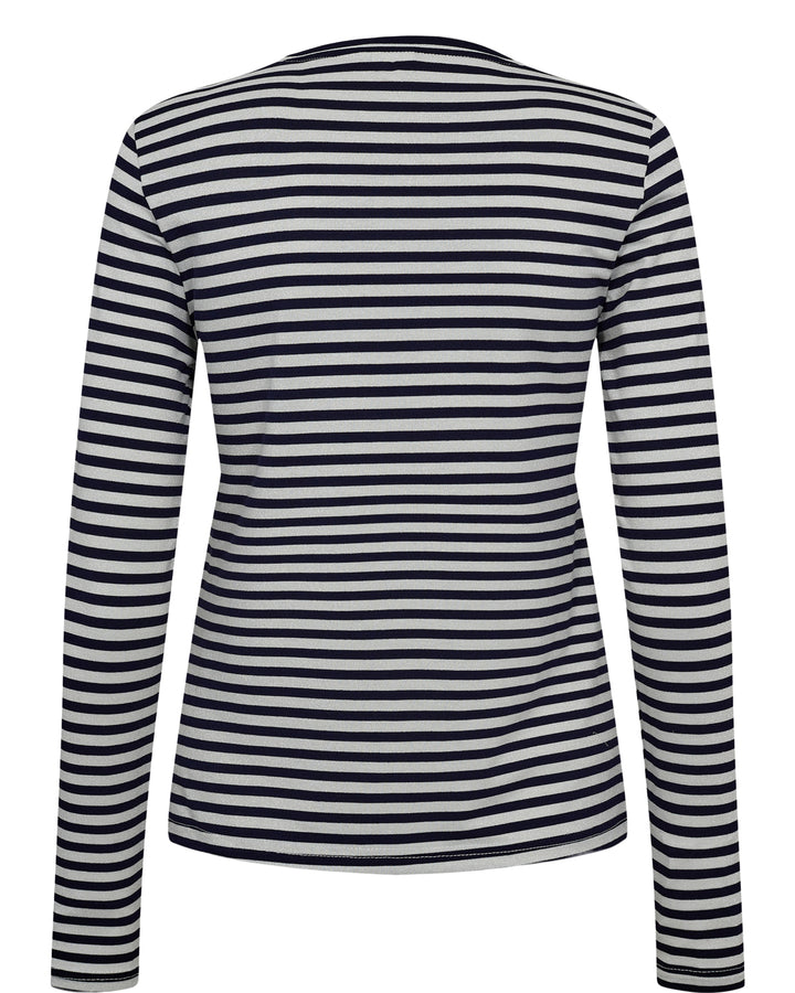 Numph Rixie top - navy stripe/Silver