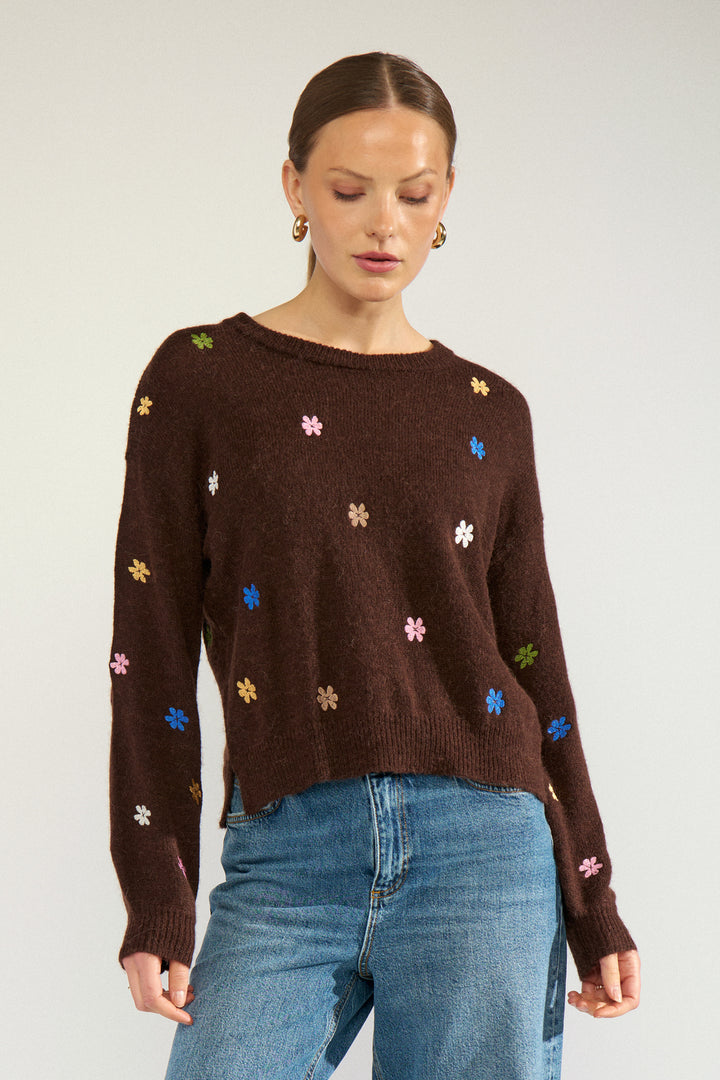 Numph NuFlorie Pullover - Black Coffee
