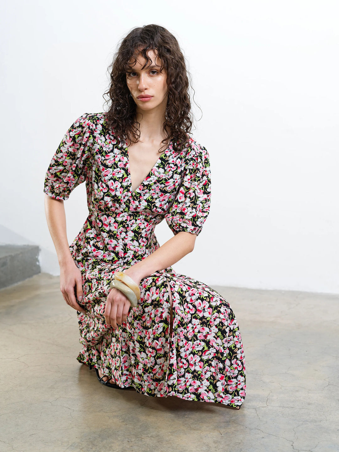 French Connection Molly Lizze Eco Sleeve Tea Dress