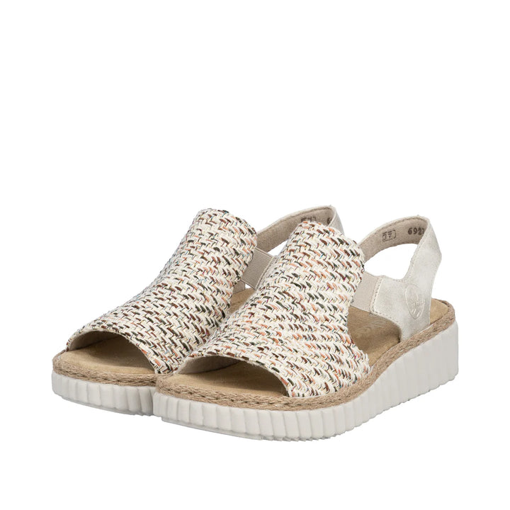 Rieker Woven Sandel's- Beige
