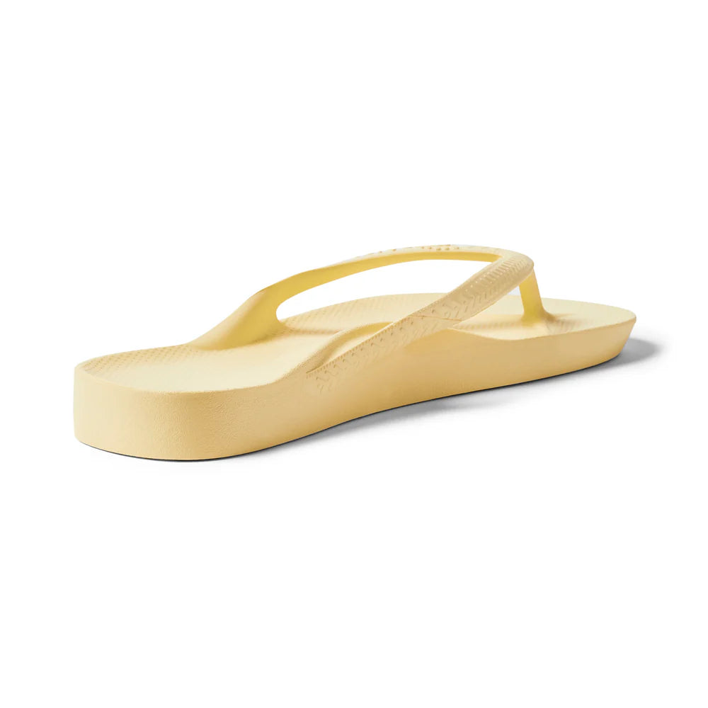 Archies Arch Support Flip Flops- Lemon