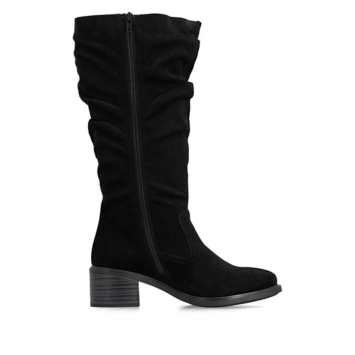 Rieker Women's Suede Black Boots- 74192-00