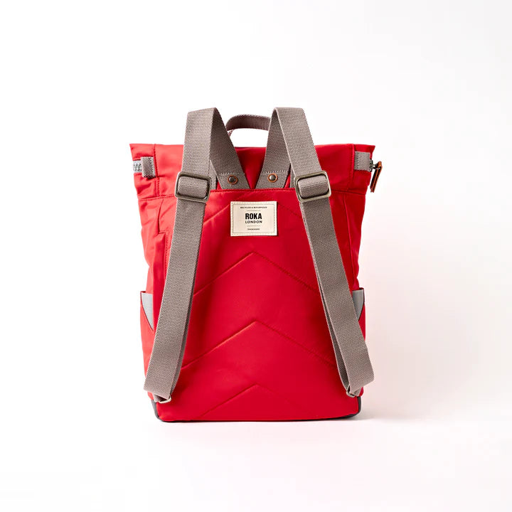 Roka London CanfieldB Medium Backpack- Scarlet