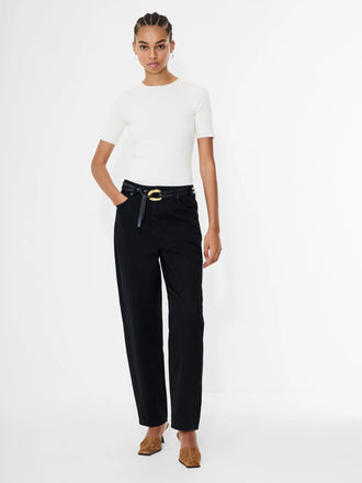 French Connection Loren twill Denim Barrel Leg jeans- Black