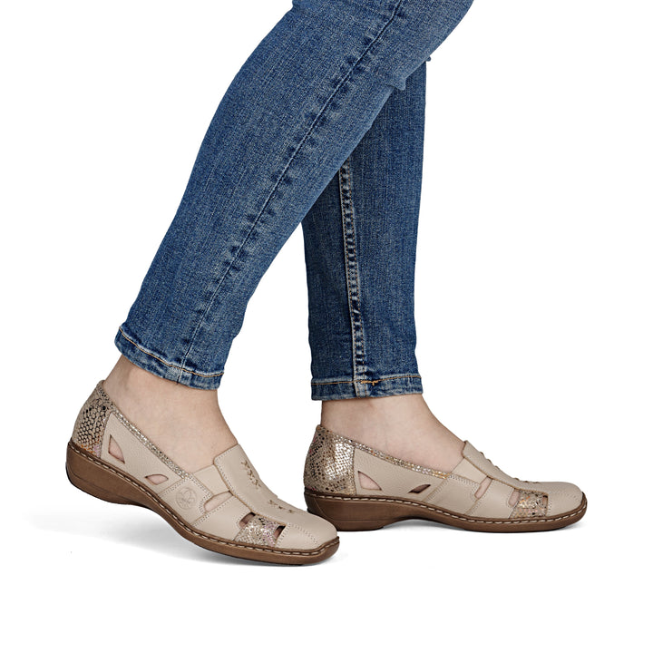 Rieker Casual Slip-on Shoe - Beige | 41385-63