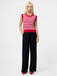 French Connection Klara Flec Abstract Vest- Violet Pink Lipstick