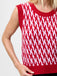 French Connection Klara Flec Abstract Vest- Violet Pink Lipstick