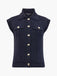 French Connection Roland Knit Collared Gilet- Indigo