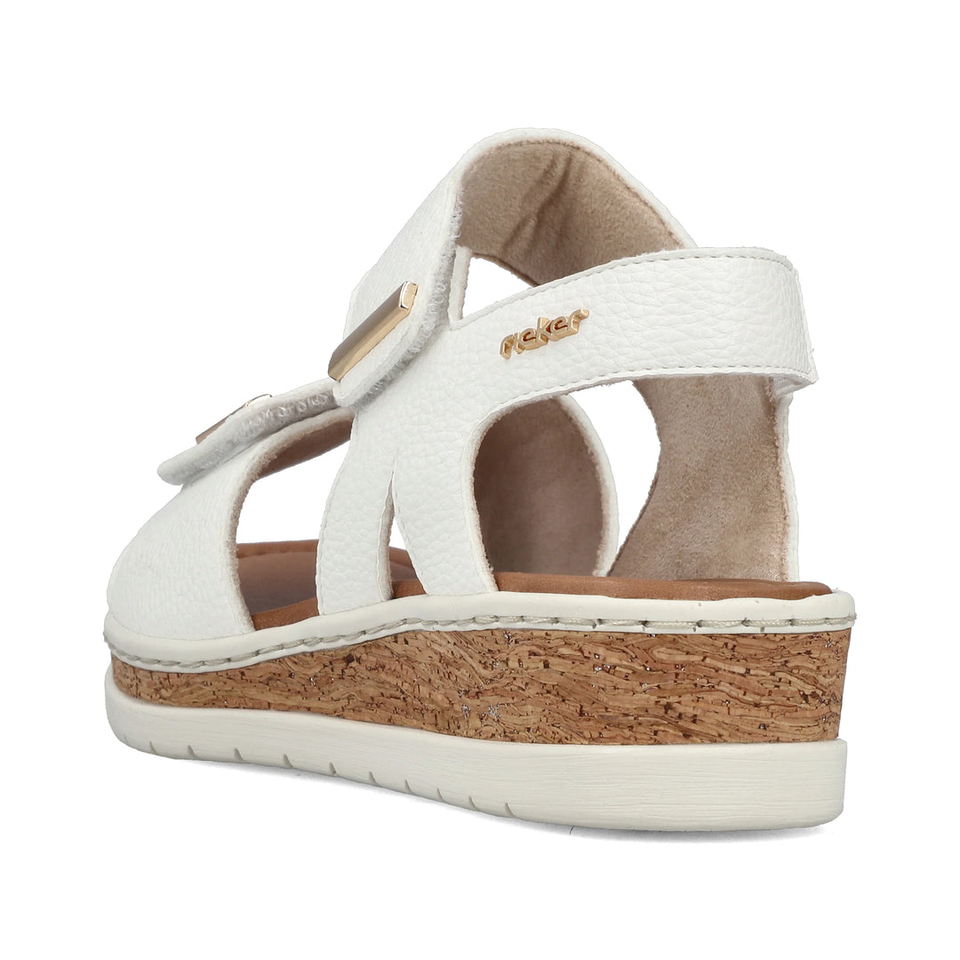 Rieker Strap Sandal- White V4181-80