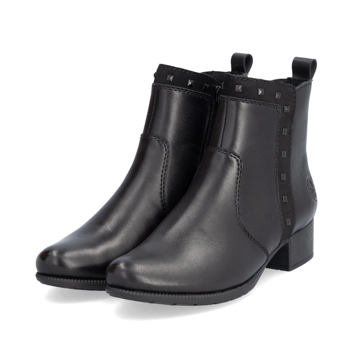 78657-00 Rieker Black Heel Boots