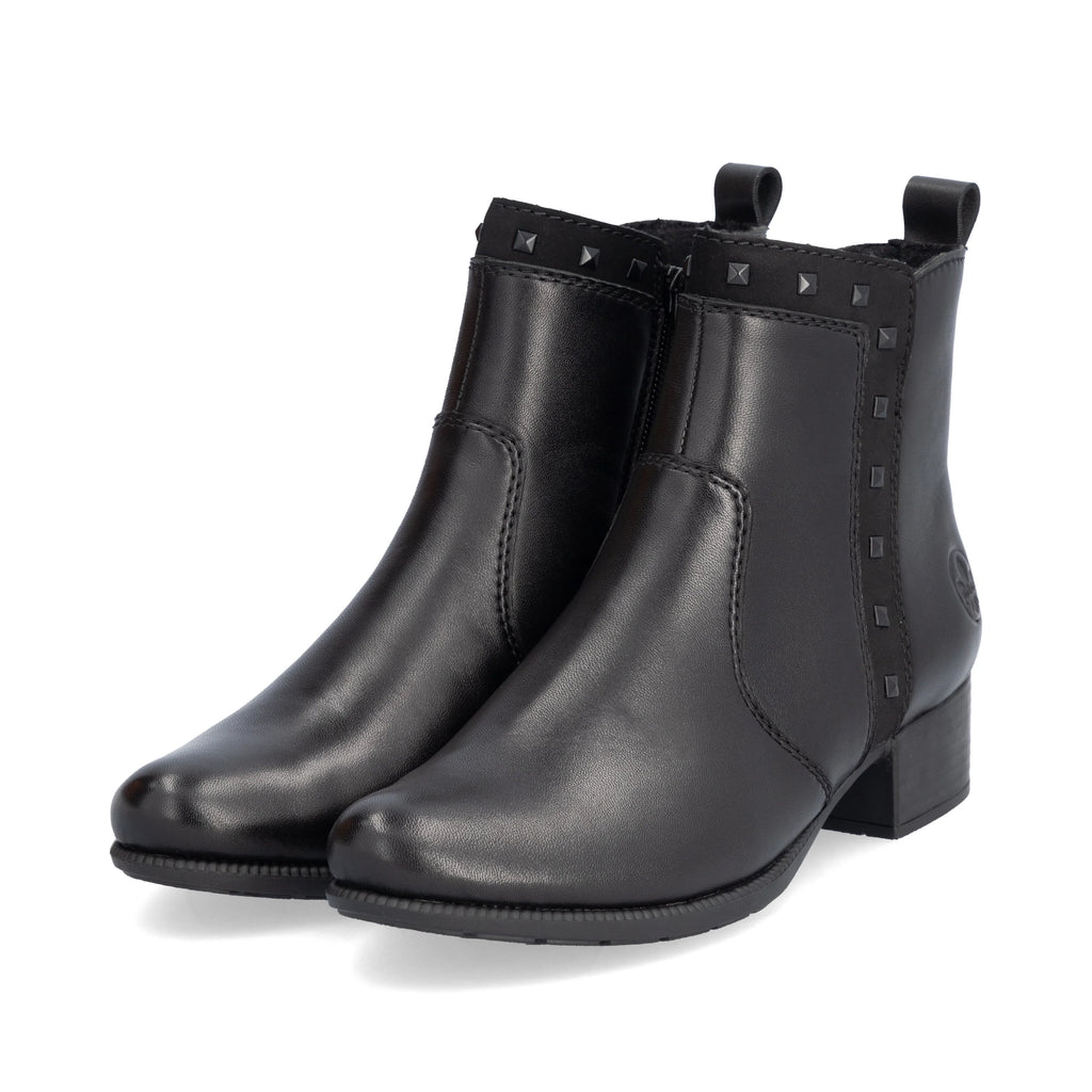 78657-00 Rieker Black Heel Boots
