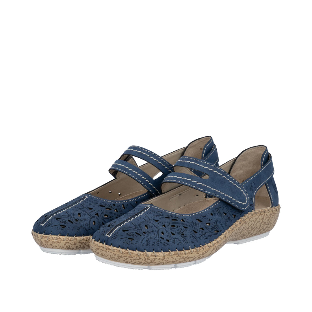 Rieker Women's Mary Jane Shoe - Blue | 44872-14