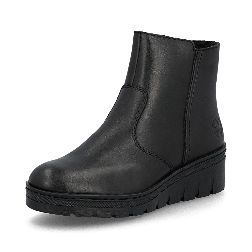 X9165-01 Rieker Black Ankle Boot