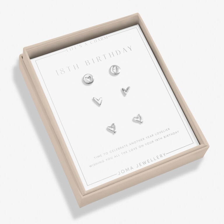 Joma Jewellery Life's A Charm 18th Birthday Earring Set