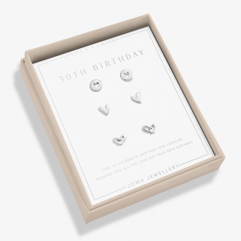 Joma Jewellery Life's A Charm 30th Birthday Earring Set