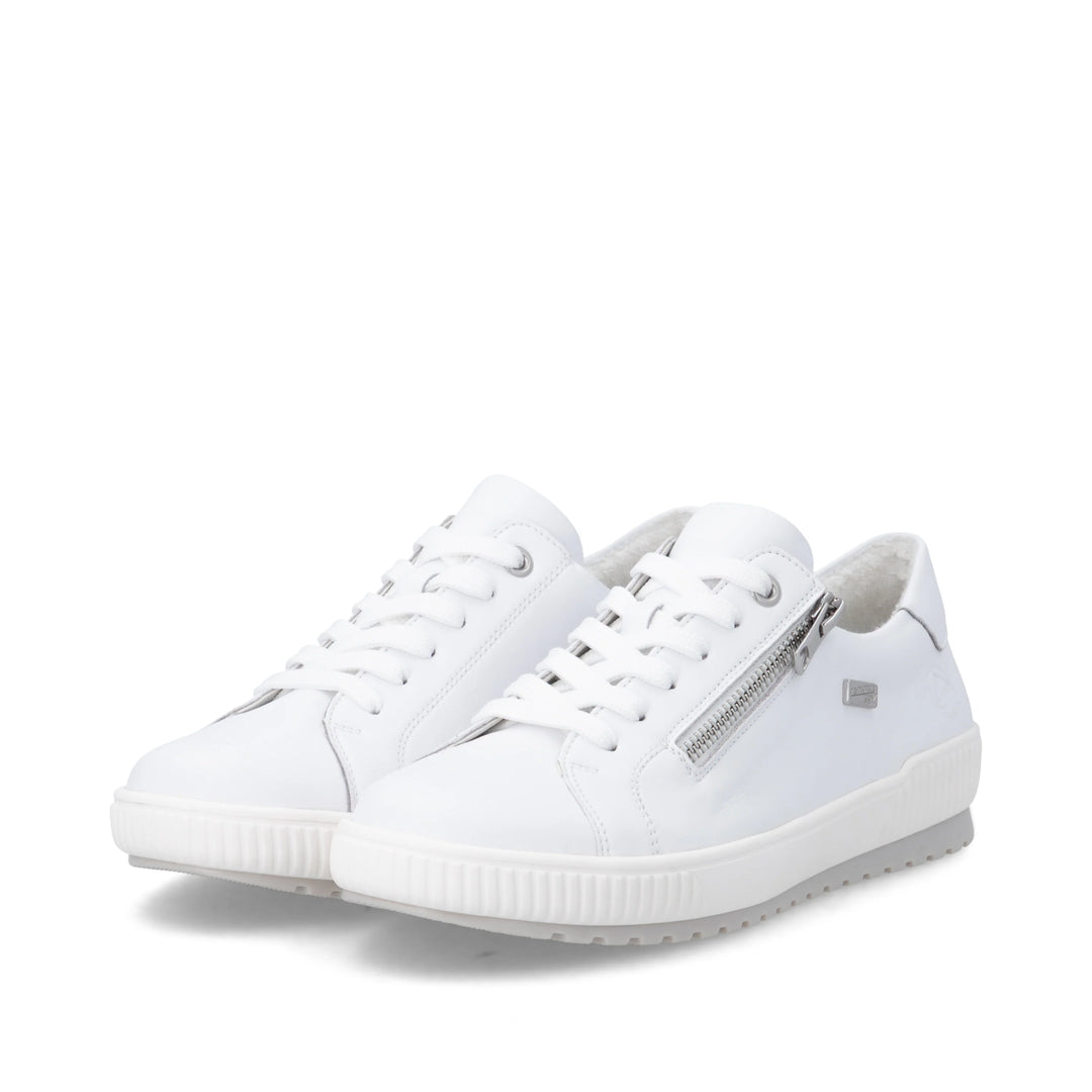 Remonte White Zip Trainers -D0700-80