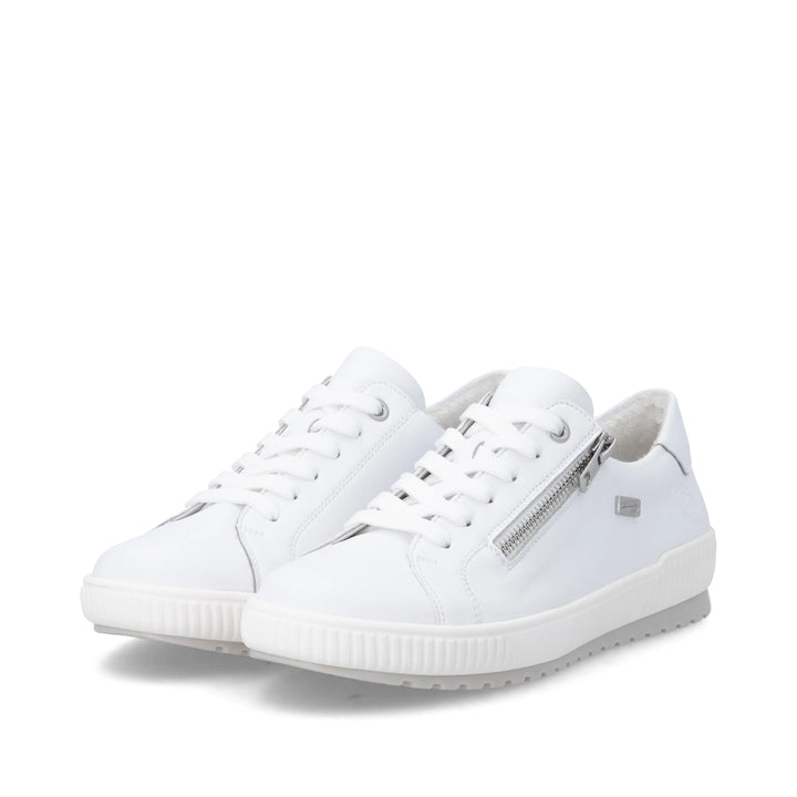 Remonte White Zip Trainers -D0700-80