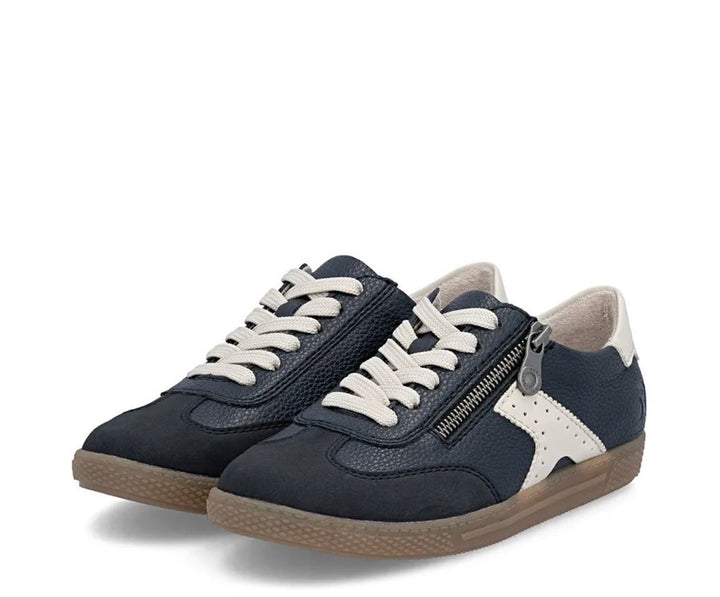 Rieker Zip up Navy Trainer- L9700-14
