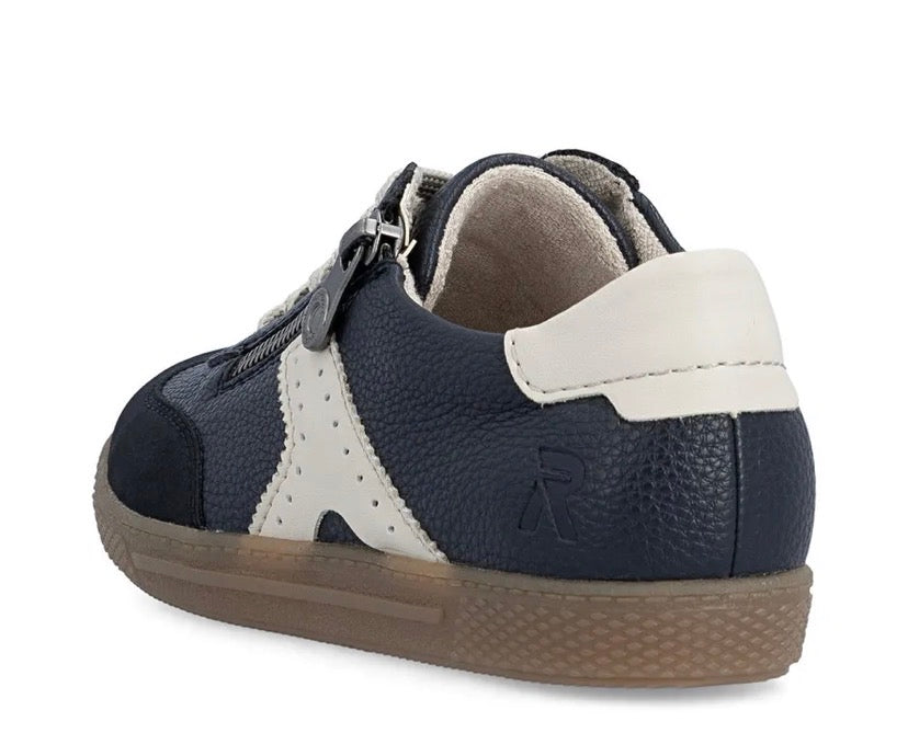 Rieker Zip up Navy Trainer- L9700-14